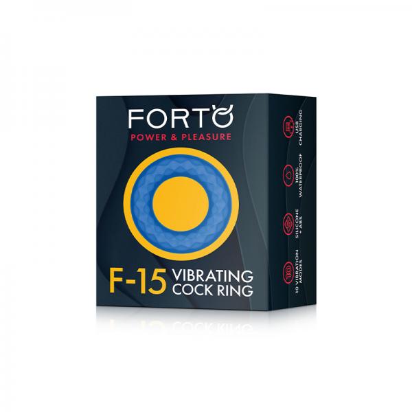 Forto F 15: Silicone Vibrating Cock Ring Blue