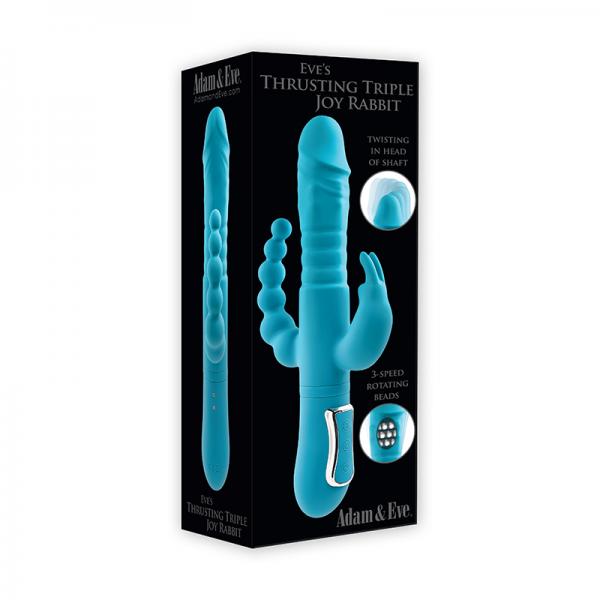 Adam & Eve Eve's Thrusting Triple Joy Rabbit Teal