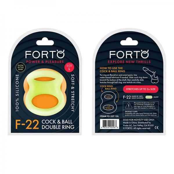 Forto F 22: Double Ring Liquid Silicone 57.5/60 Mm Glow In The Dark