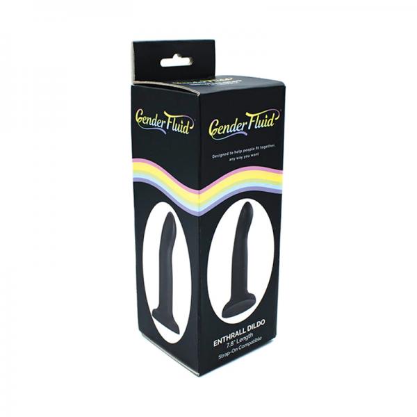 Gender Fluid Enthrall Strap On Dildo Silicone 7.8 In. Black