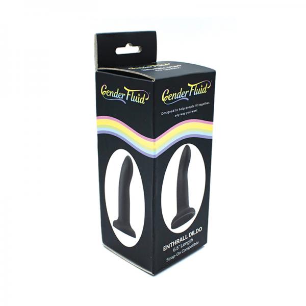 Gender Fluid Enthrall Strap On Dildo Silicone 6.5 In. Black