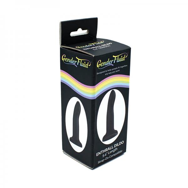 Gender Fluid Enthrall Strap On Dildo Silicone 5.5 In. Black