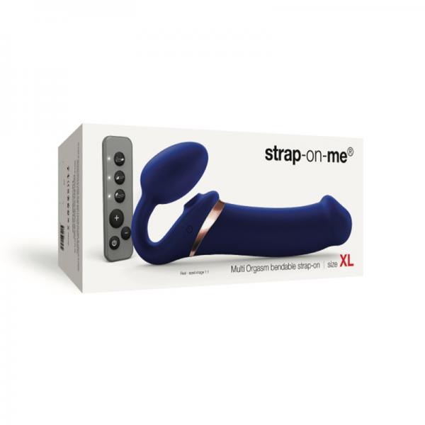Strap On Me Multi Orgasm Bendable Strapless Strap On Extra Large Night Blue