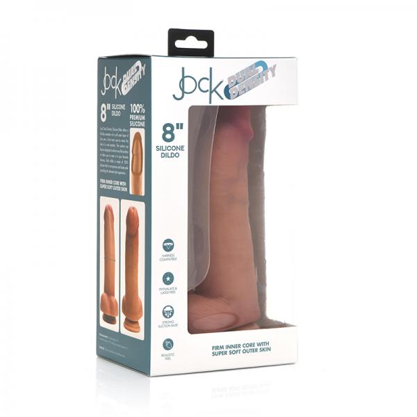 Jock Light Dual Density Silicone Dildo With Balls 8 Inch