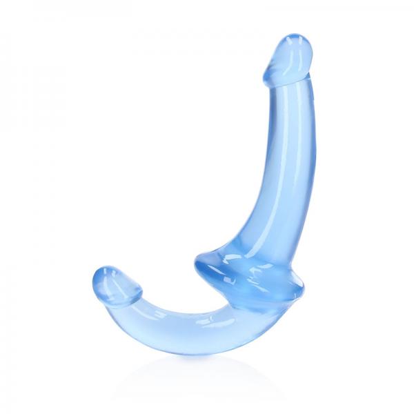 Realrock Crystal Clear 6 In. Strapless Strap On Dildo Blue
