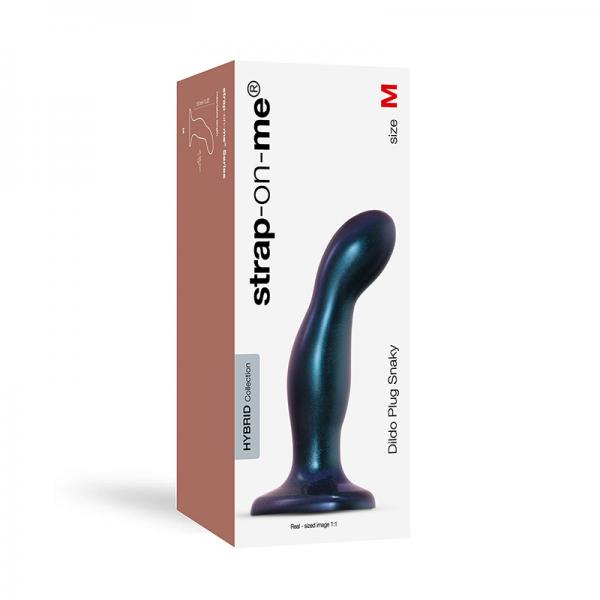 Strap On Me Hybrid Collection Dildo Plug Snaky Metallic Blue M