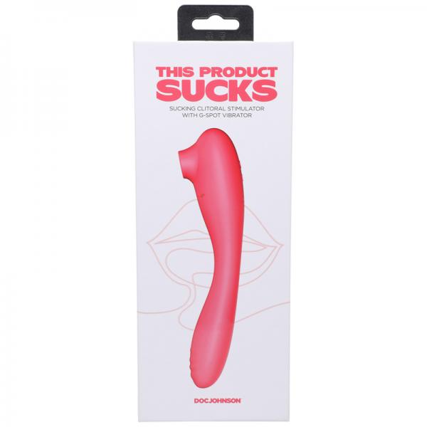 This Product Sucks Rechargeable Bendable Dual Ended Silicone Sucking Clitoral Stimulator & G Spot Vi