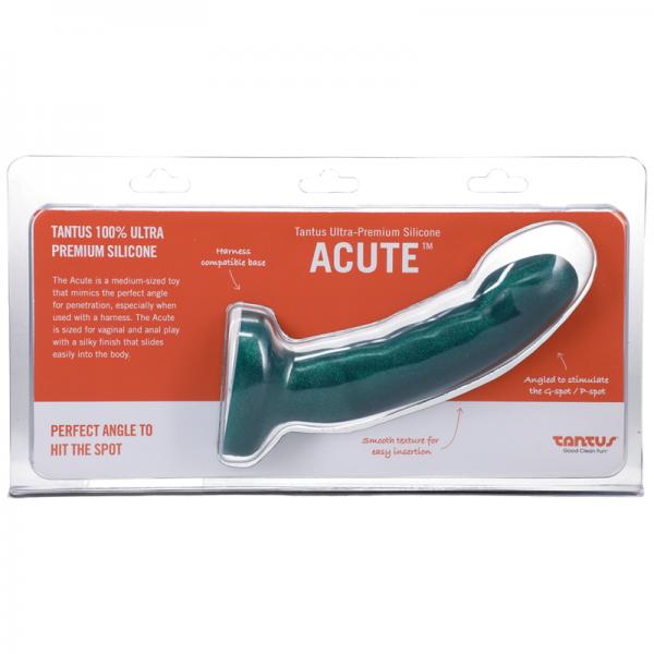 Tantus Acute 5.5 In. Curved Dildo Medium Firm Emerald