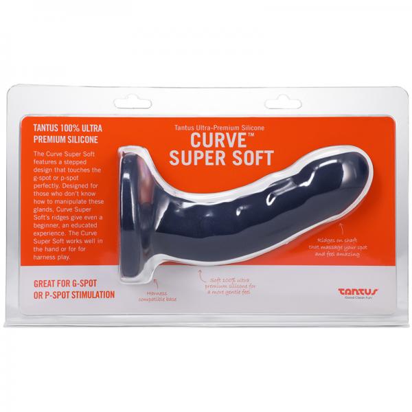 Tantus Curve 6.5 In. Dildo Medium Firm Sapphire