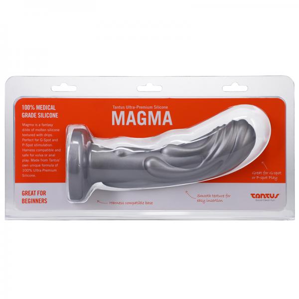 Tantus Magma 7 In. Fantasy Dildo Medium Firm Silver