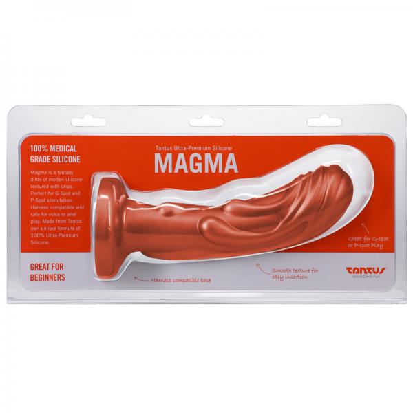 Tantus Magma 7 In. Fantasy Dildo Medium Firm Copper