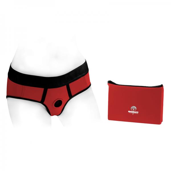 Spareparts Tomboi Nylon Briefs Harness Red/Black Size Xl
