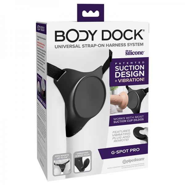 Body Dock G Spot Pro Vibrating Silicone Strap On Harness