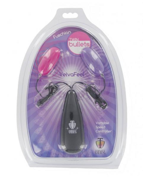 Trinity Velvafeel Fuschian Twin Bullet Vibrators