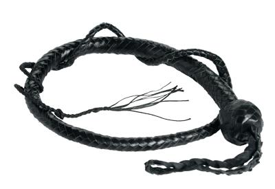 3 Foot Snake Whip 12 Plait Black