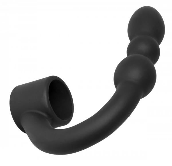Silicone Shaft Ring With Flexible Beaded Anal Arm