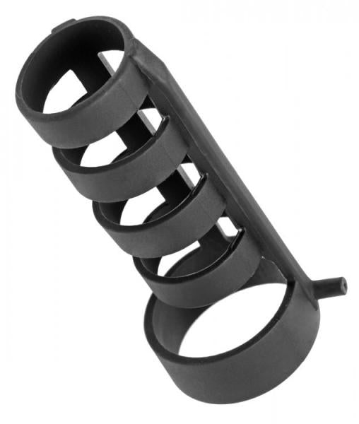 Power Cage Silicone E Stim Cock And Ball Sheath Black