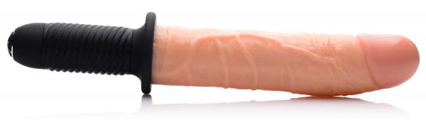 Onslaught 13 X Xl Vibrating Dildo Thruster Beige