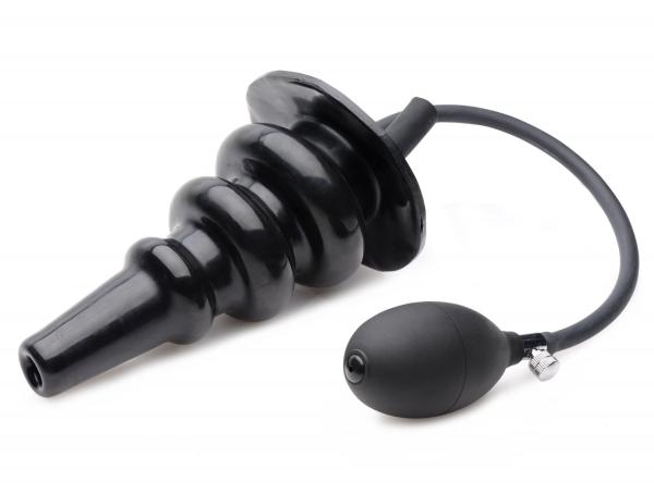 Huge Inflatable Enema Butt Plug Black