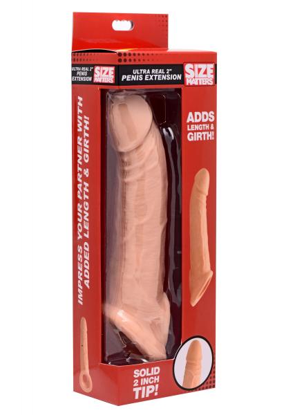 Ultra Real 2 Inches Solid Tip Penis Extension Beige