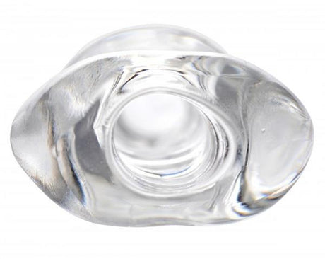 Tight Hole Clear Ribbed Penis Sheath