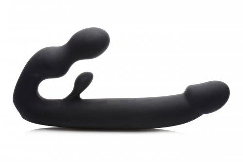 Tri Volver Rechargeable Strapless Strap On Black