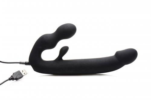 Tri Volver Rechargeable Strapless Strap On Black