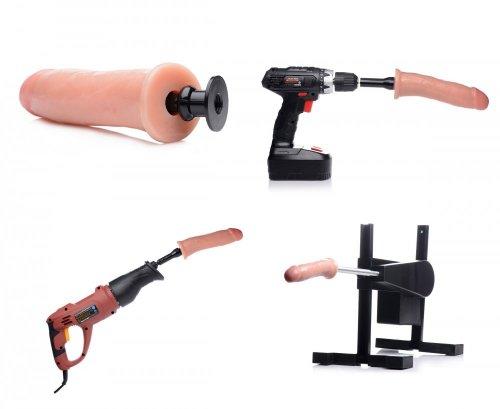 8 Inches Cock Lock Dildo Beige