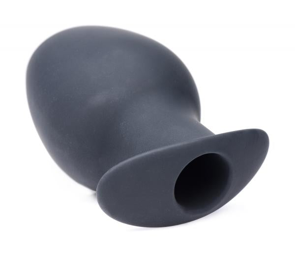 Ass Goblet Silicone Hollow Anal Plug Large Black