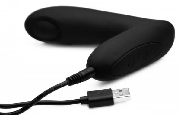 Alpha Pro 12 X Tapping Prostate Stimulator Black