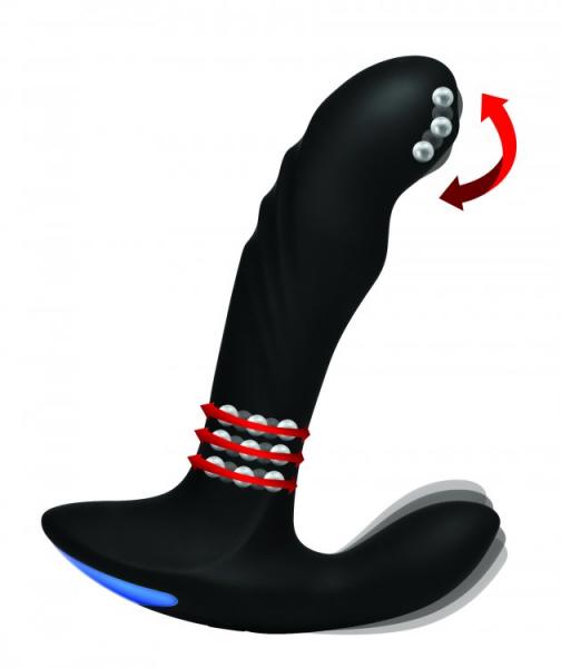 17 X P Trigasm 3 In 1 Silicone Prostate Stimulator Black