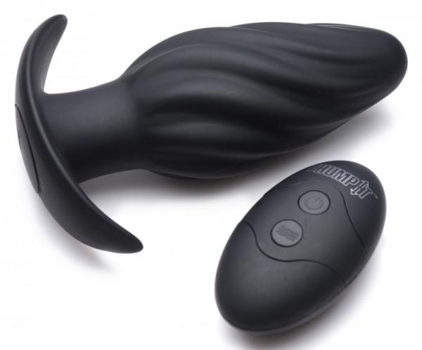 Kinetic Thumping 7 X Swirled Anal Plug Black