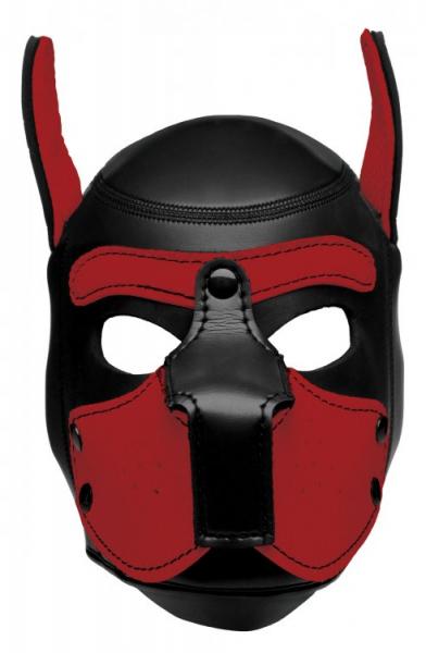 Spike Neoprene Puppy Hood Red O/S