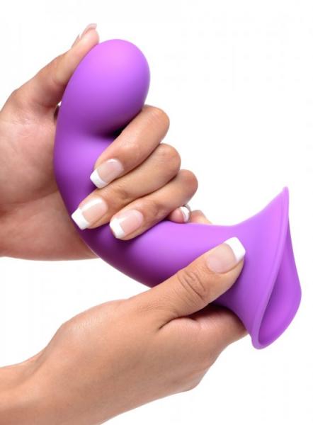 Squeeze It Squeezable Wavy Dildo Purple