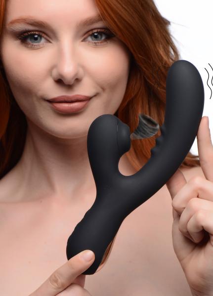 8x Silicone Suction Rabbit Black