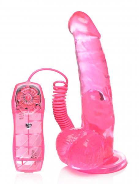 7.5 Inch Suction Cup Vibrating Dildo Pink
