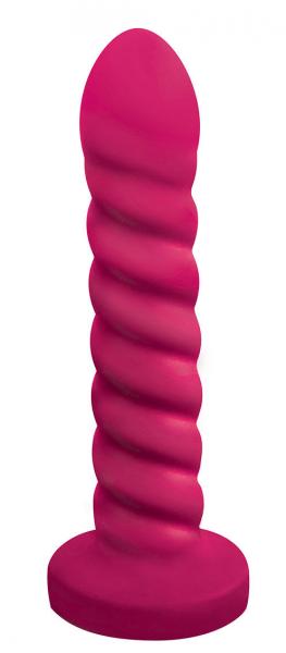 21x Soft Swirl Silicone Rechargeable Vibrator With Control Magenta