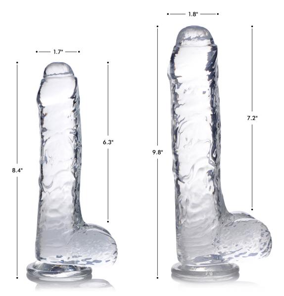 Jock C Thru Slim Dong W/Balls 8 Clear