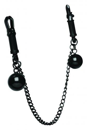 Nipple Clamps With Ball Weights And Chain Black