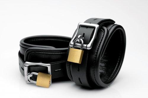 Mistress Isabella Leather Bed Restraint Kit Black