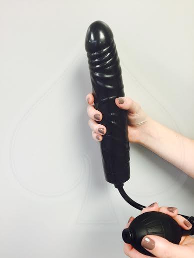 Inflatable Dildo 11 Inches Black