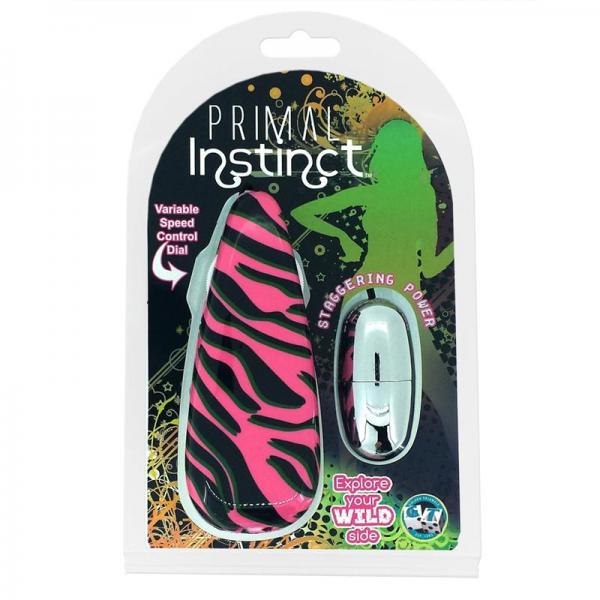 Primal Instincts Pink Zebra Bullet Vibrator