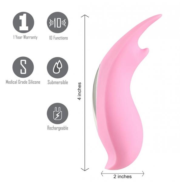 Sera Usb Clitoral Lay On Vibrator Pink