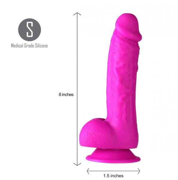 Josi 8 Inches Realistic Silicone Dong Purple