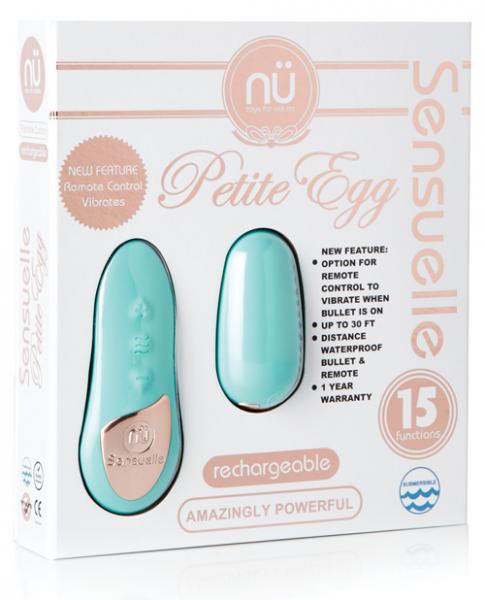 Sensuelle Remote Control Petite Egg Vibrator Teal Blue