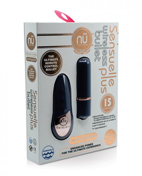 Sensuelle Remote Control Bullet Vibrator Plus Navy Blue