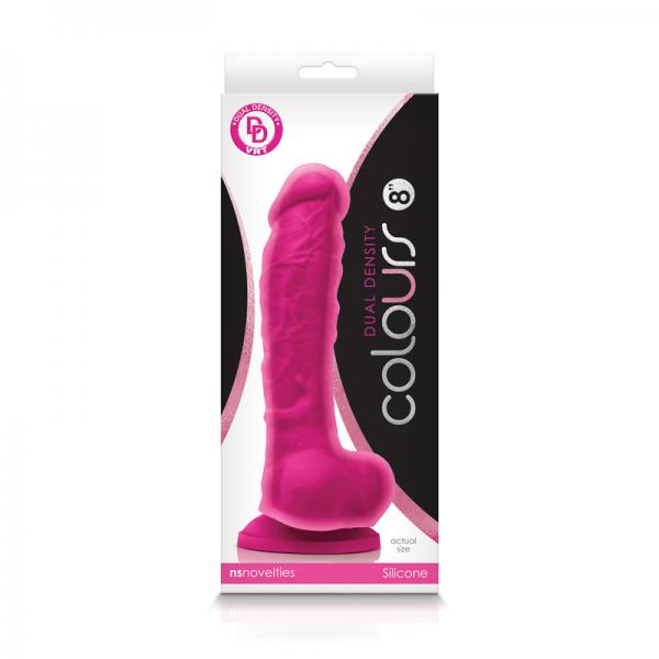 Colours Dual Density 8 Inches Dildo Pink