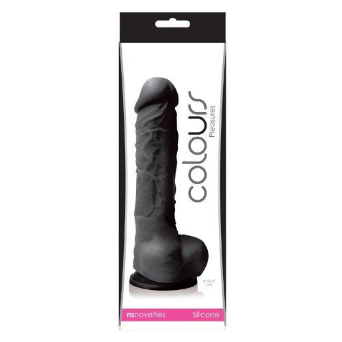 5 Inches Silicone Dildo Suction Cup Black
