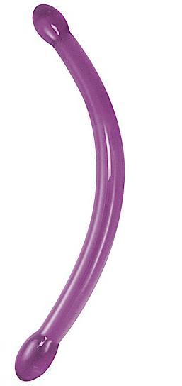 Double Trouble Slender Bender 17 Inches Purple Dildo