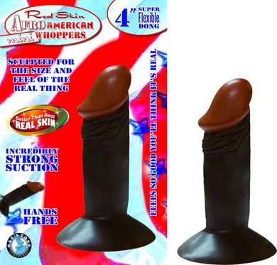 All American Mini Whopper 4 Inches Dong Brown